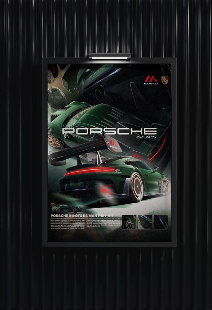 Porsche 911 GT3 RS Green Poster
