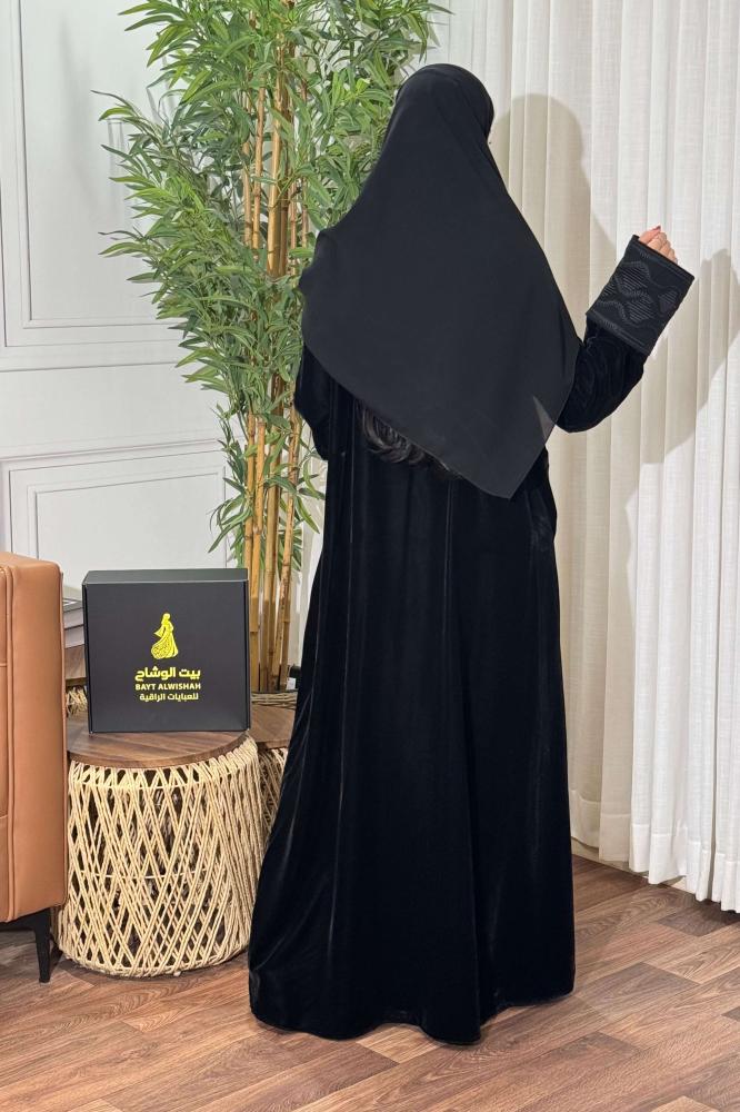 موديل عباية سدن نص كلوش مخمل لمتجر عبايات أونلاين