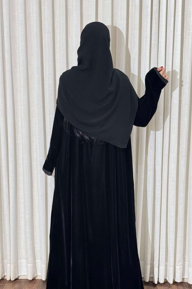 عبايه ريما نص كلوش مخمل راقية من متجر عبايات أونلاين