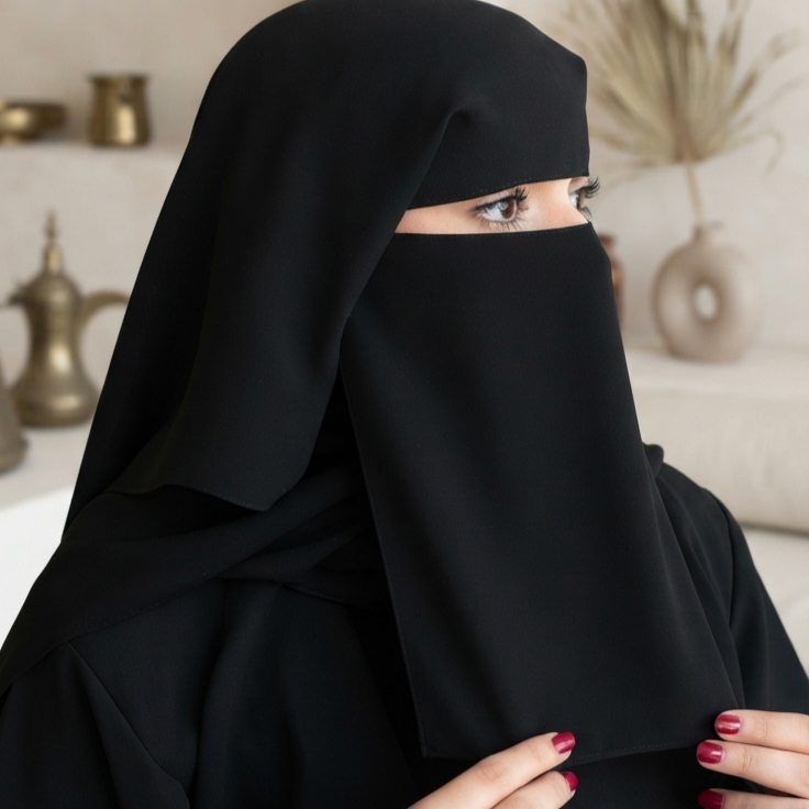 نقاب جديد بغشوه دئريه  بدون مغاط