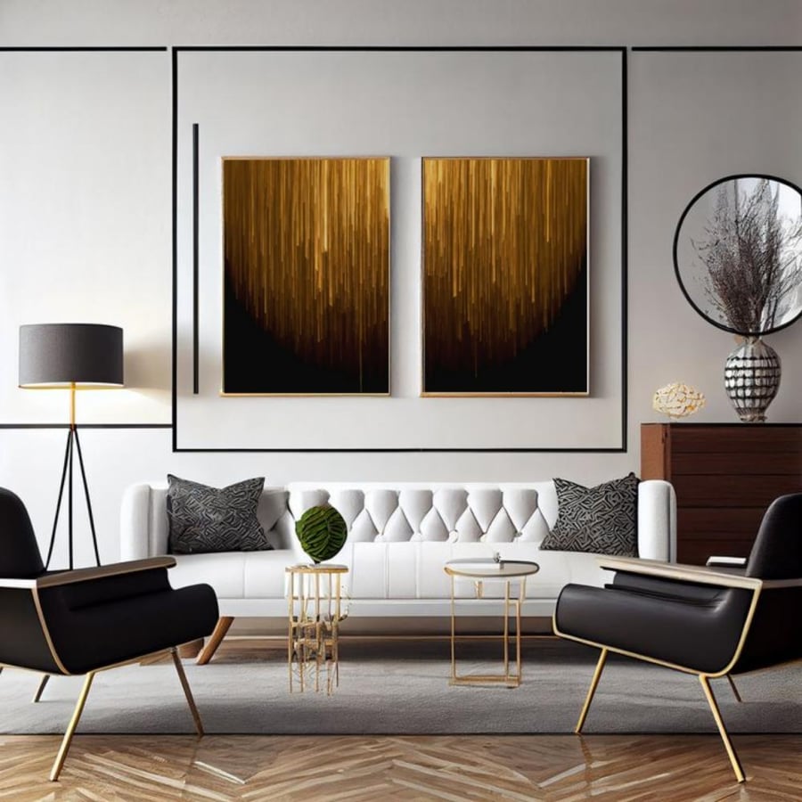 لوحات ثنائية بتصميم سقوط مطري 102