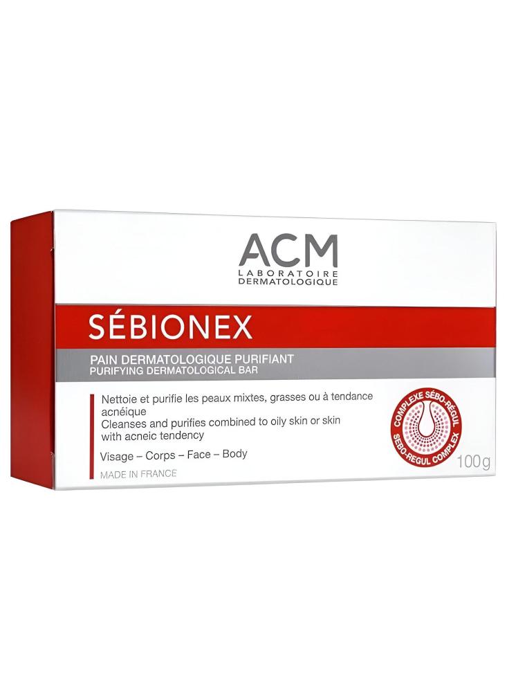Acm, Sebionex, Purifying Bar, For Acne-Prone, Combined To Oily Skin   صابون للبشرة الدهنية من أي سي إم -100 gm