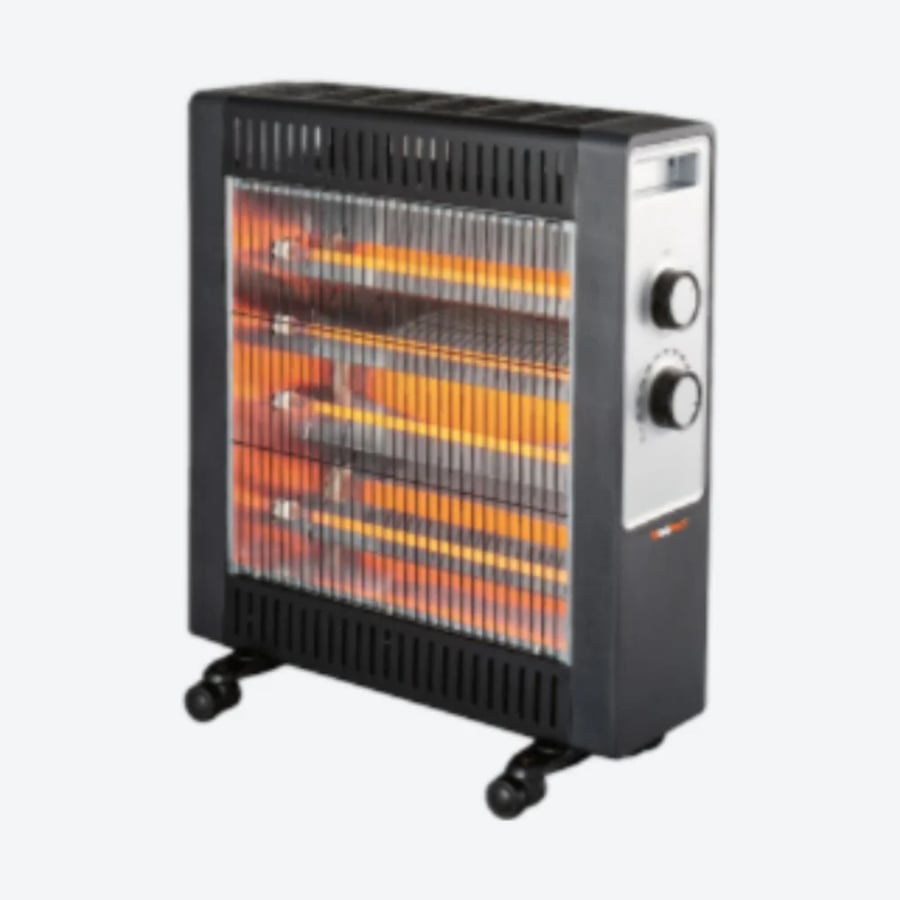 Colin Decorative Heater 2200 Watt, 4 Tubes, Black & Silver