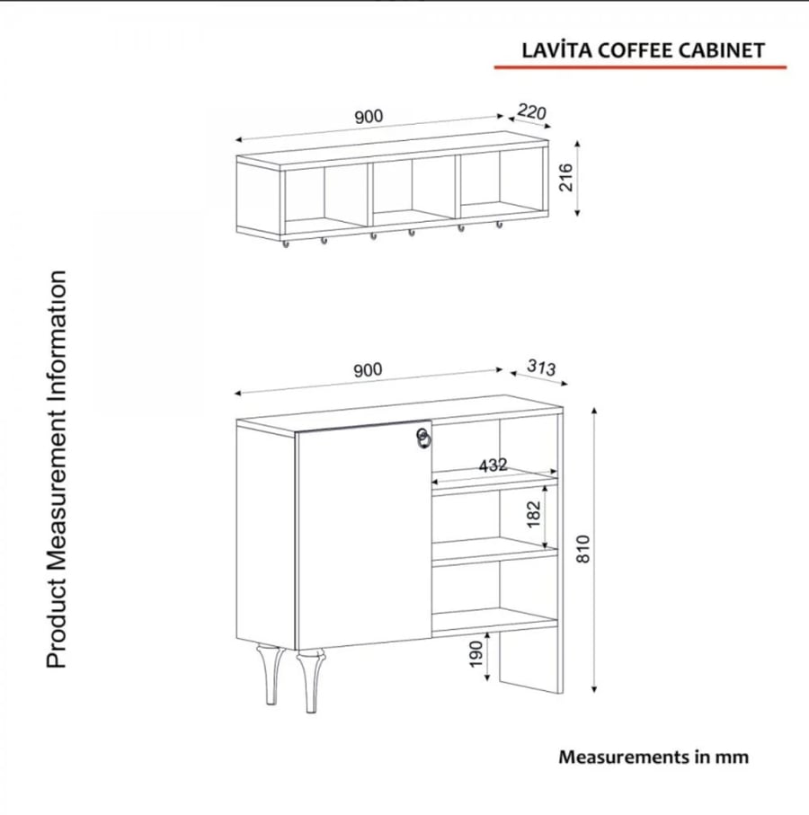ركن قهوة Lavita ابيض بني
