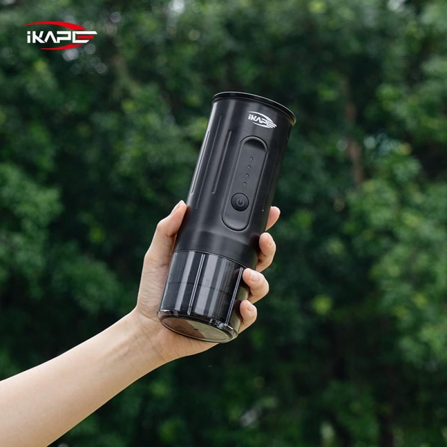 ماكينة قهوة كهربائية محمولة V2 Kapo K1 – أسود – طقم مع مكبس 51mm