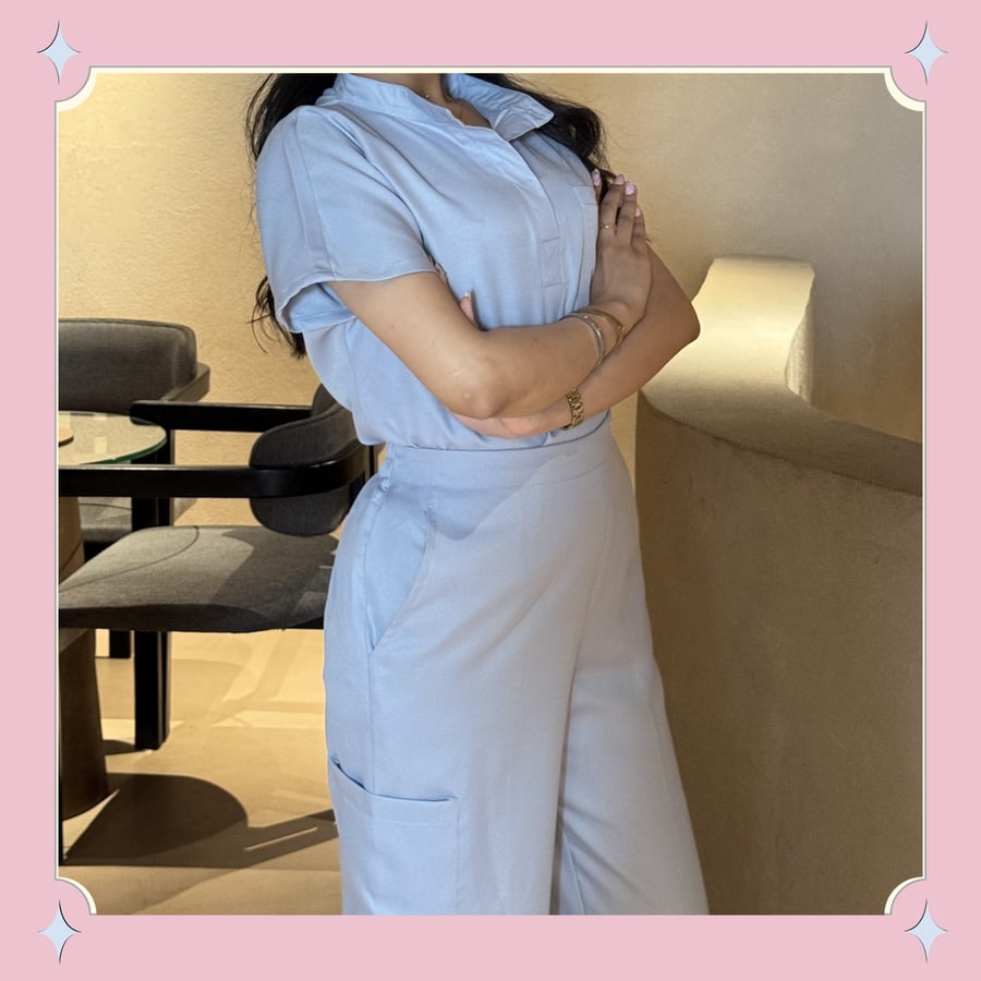 “Sprout Scrub set “GRAY