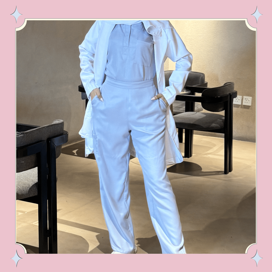 “Sprout Scrub set “GRAY