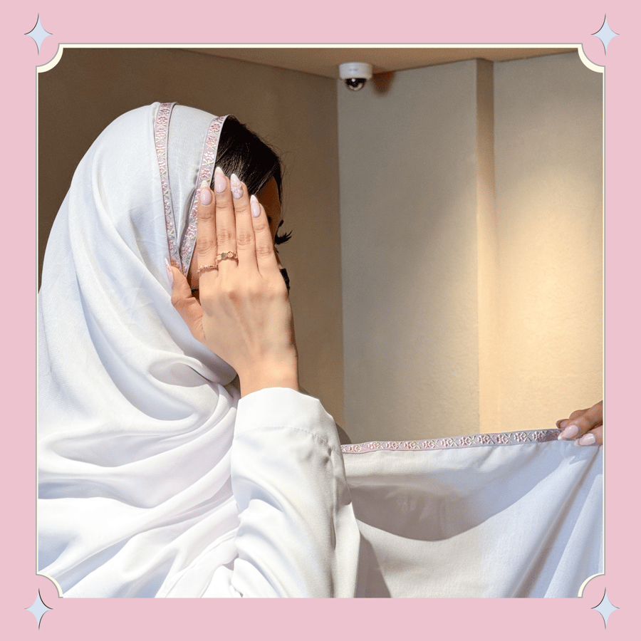طرحة الورود الموف