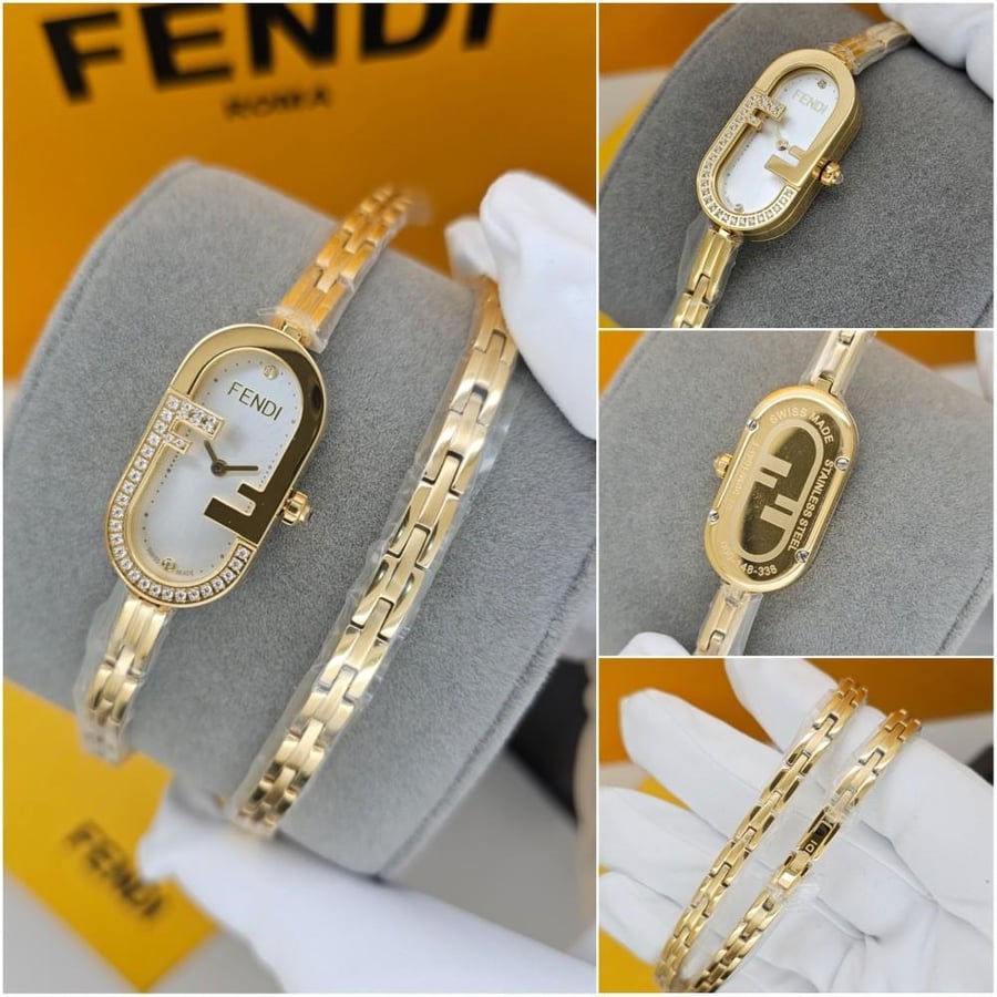 ساعة فندي اوه لوك نسائي فصوص - متجر ريفال