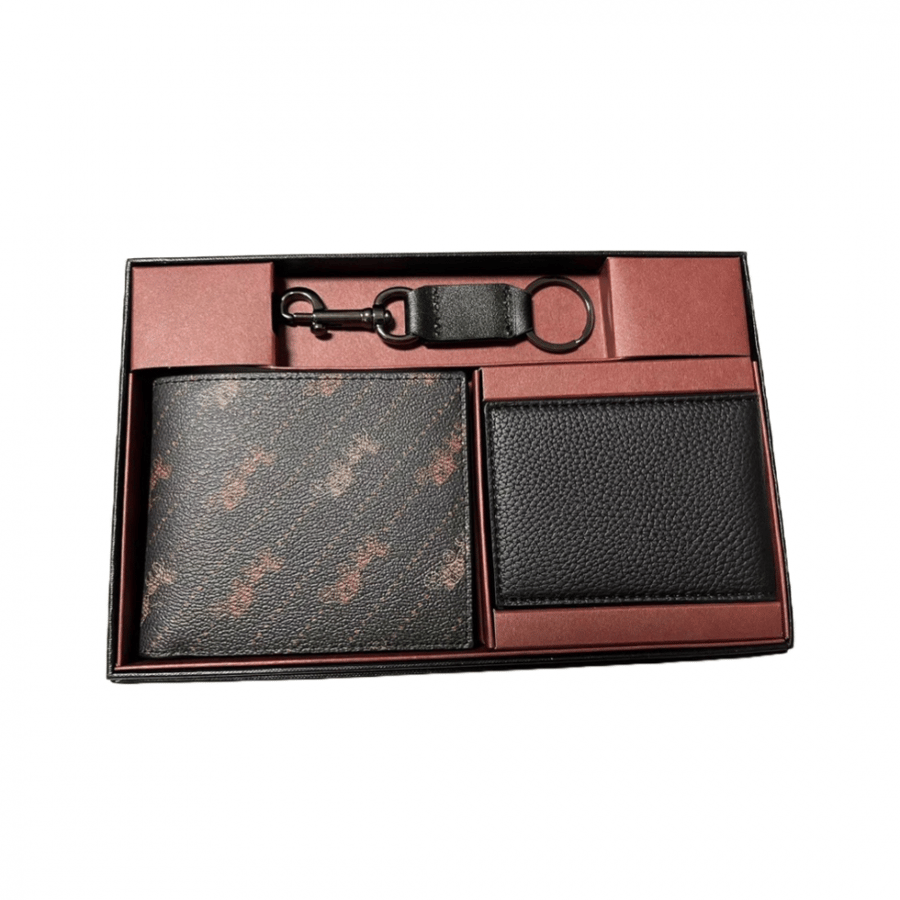 Coach set including a wallet, cardholder, and medal