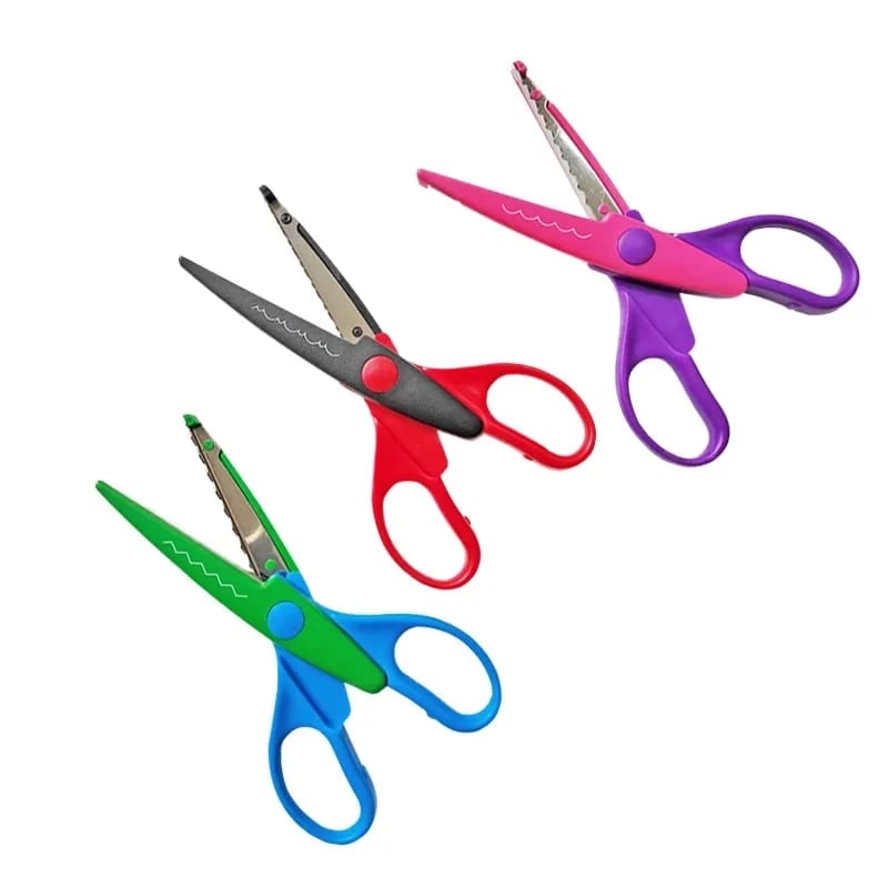 FOSKA Craft Scissors for Kids in Assorted Colors 6.25" Set of 3