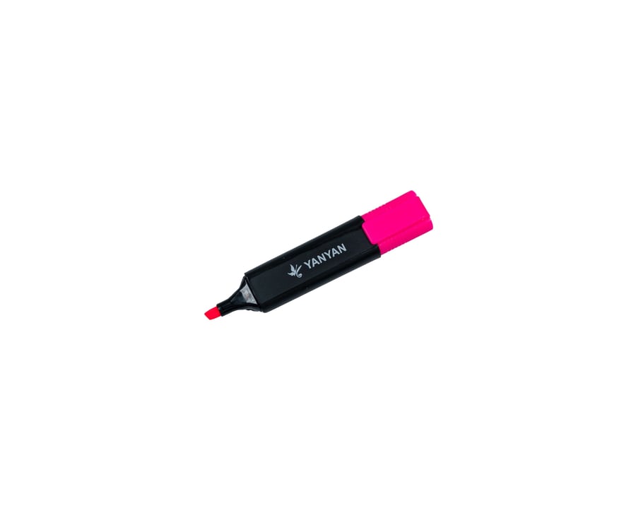 YANYAN Pink Chisel Tip Highlighter Pen 1-5 mm
