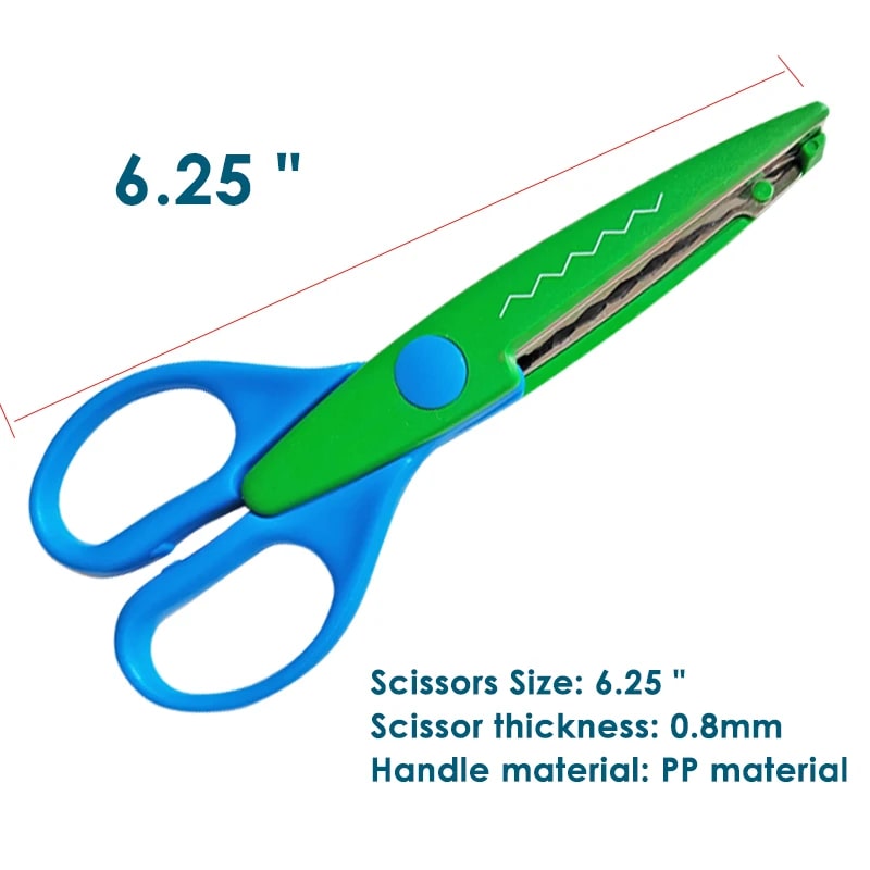 FOSKA Craft Scissors for Kids in Assorted Colors 6.25" Set of 3