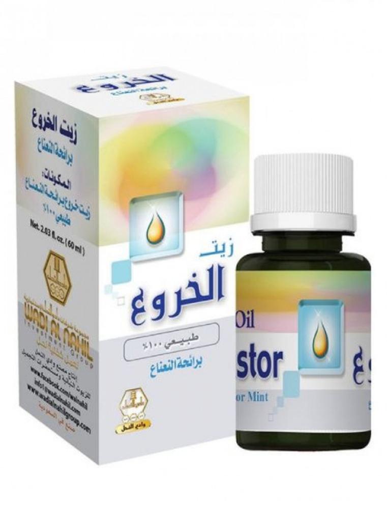 وادي النحل زيت الخروع برائحة النعناع 60مل