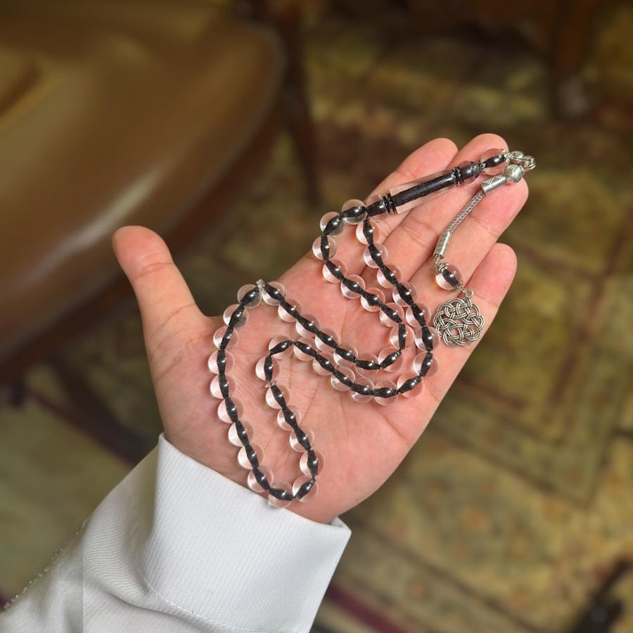 مسباح بكلايت طربزونة أسود شفاف - متجر مورقن