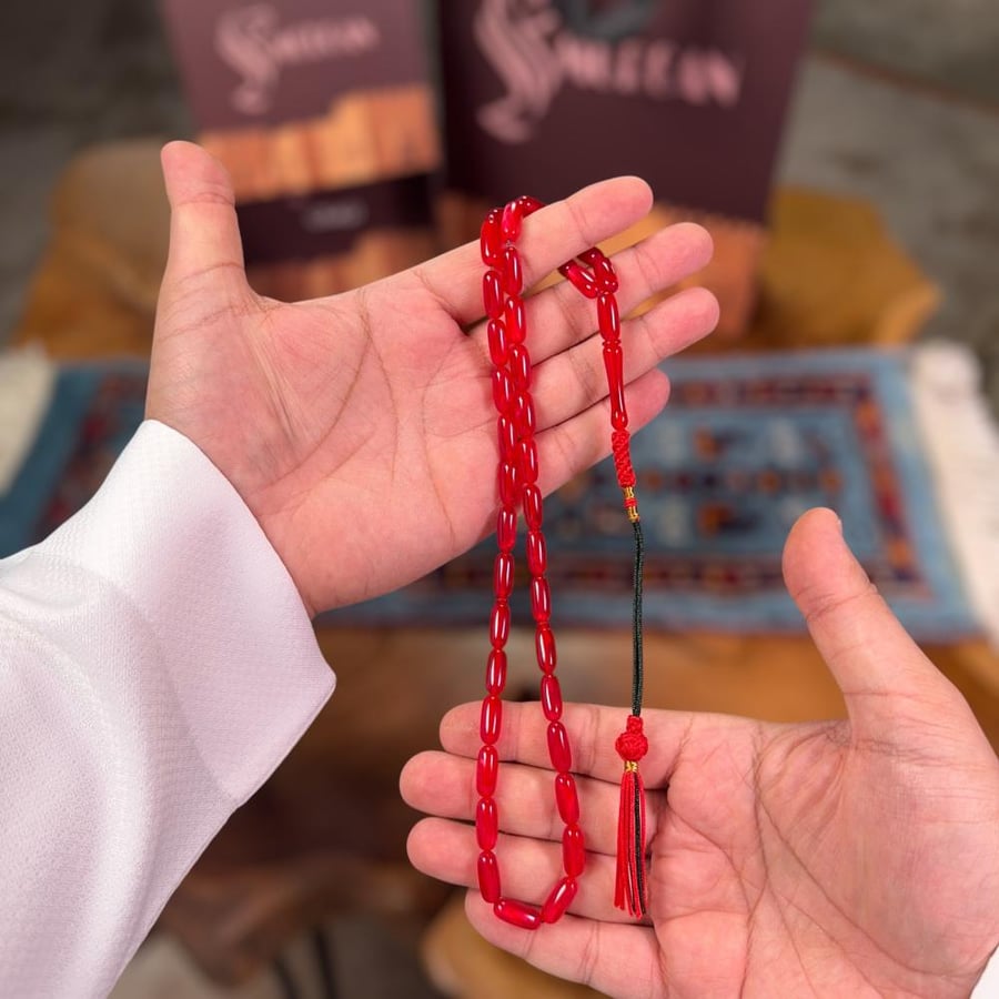 مسباح فاتوران صنوبري كركوشة لون أحمر معتق