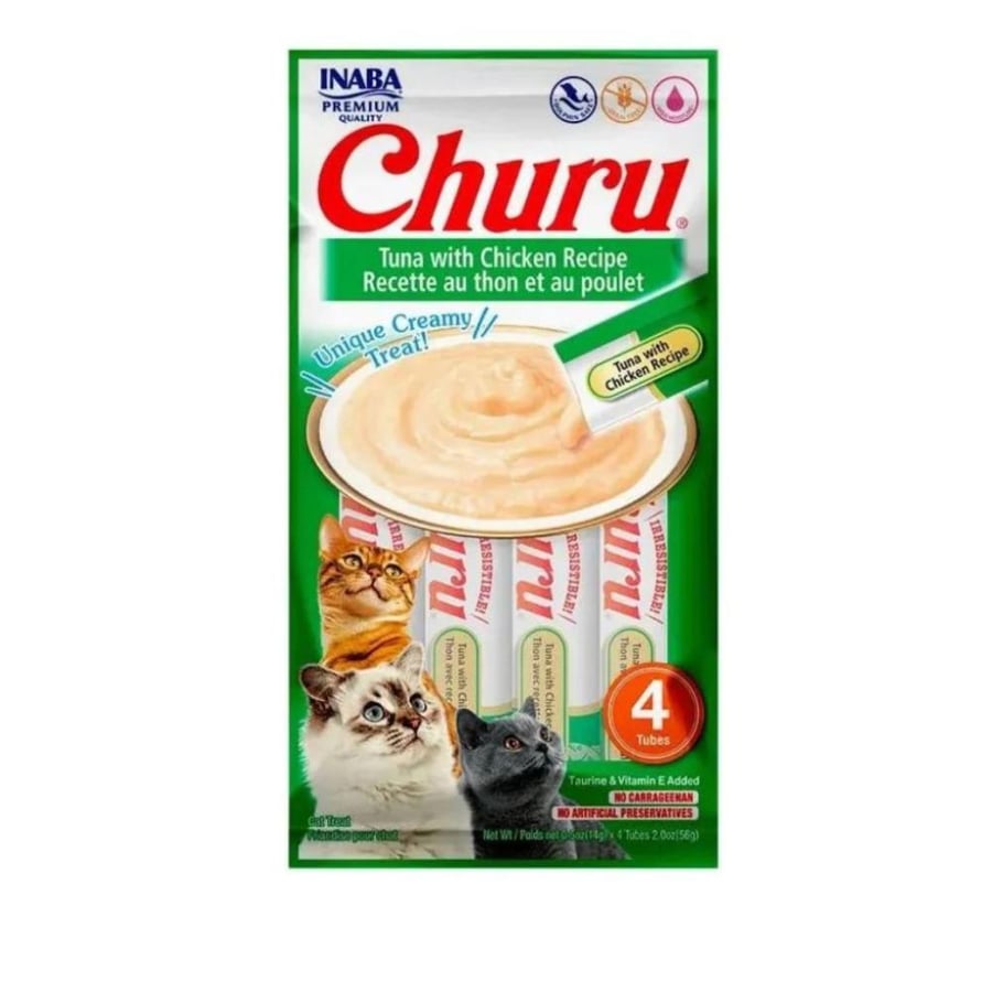 تشورو تونة و السلطعون و دجاج  مكافئات للقطط ، 4 × 14 جرام