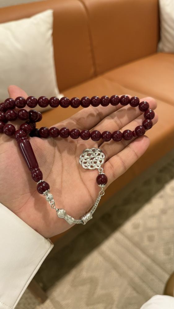 مسباح بكلايت طربزونة معدن لون عنابي غامق
