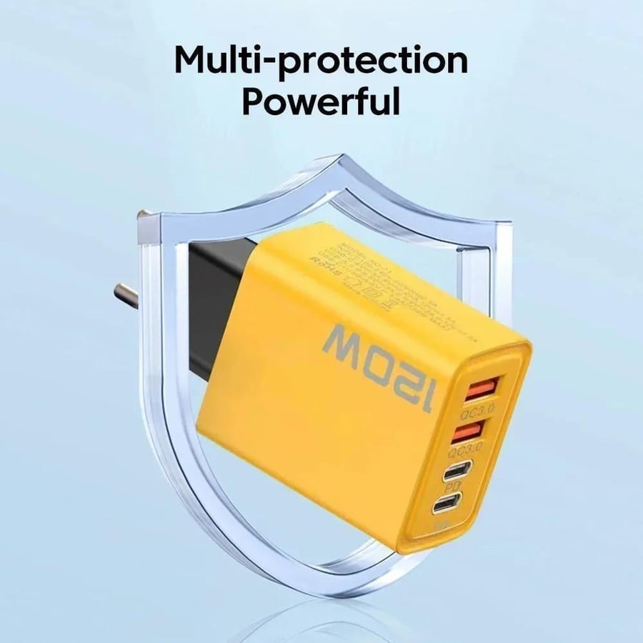 Fast wall charger with 4 USB ports