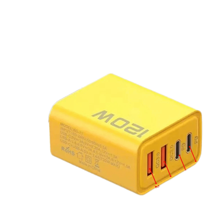 Fast wall charger with 4 USB ports