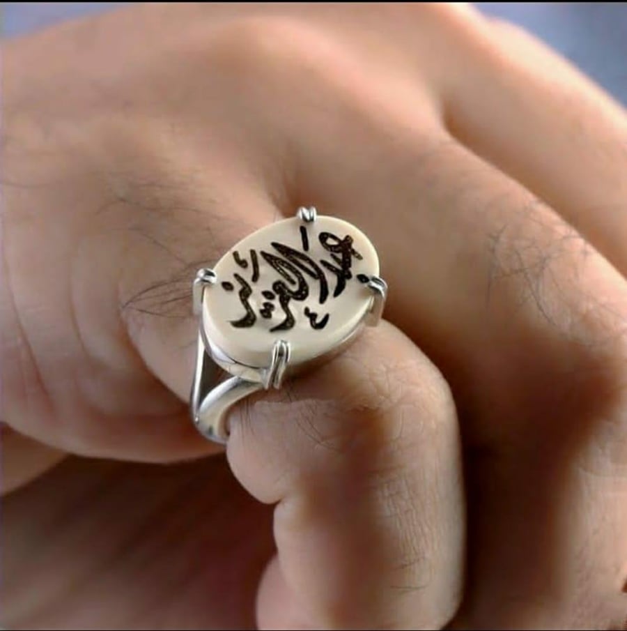 خاتم رجالي انيق وعصري فضه خالص عيار 925