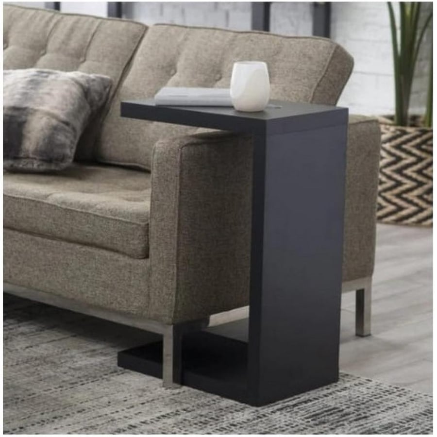 Black MDF side table - 66×40×30 cm