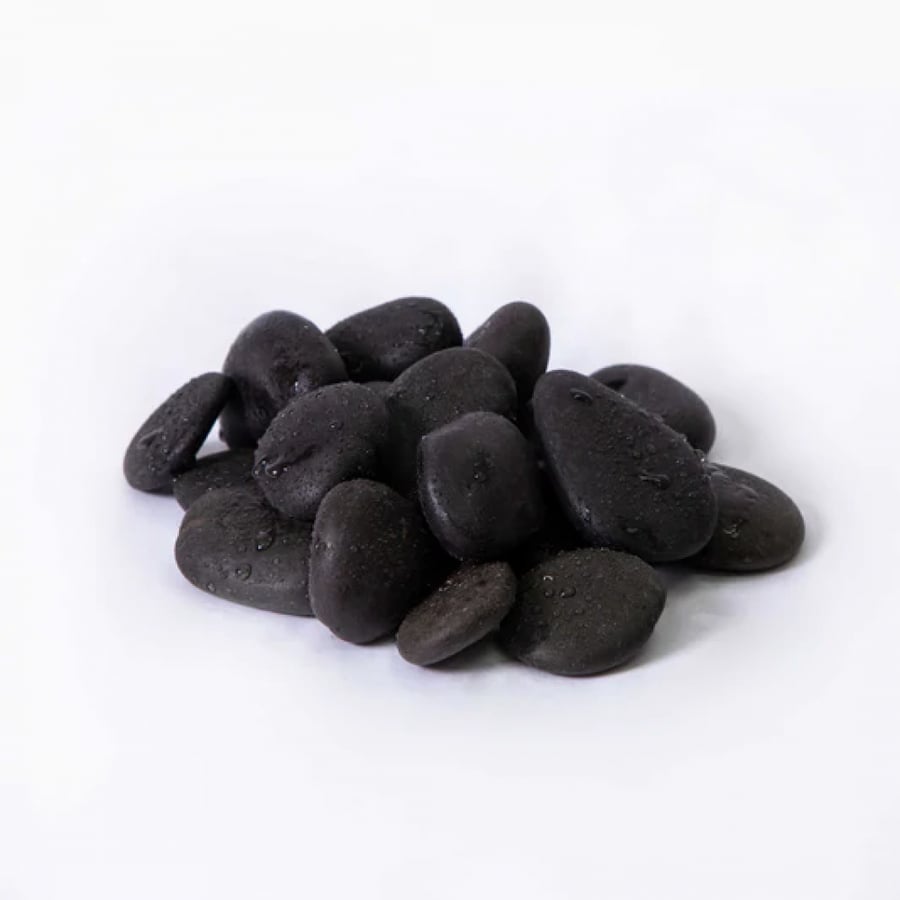صخور نهرية سوداء للزينة