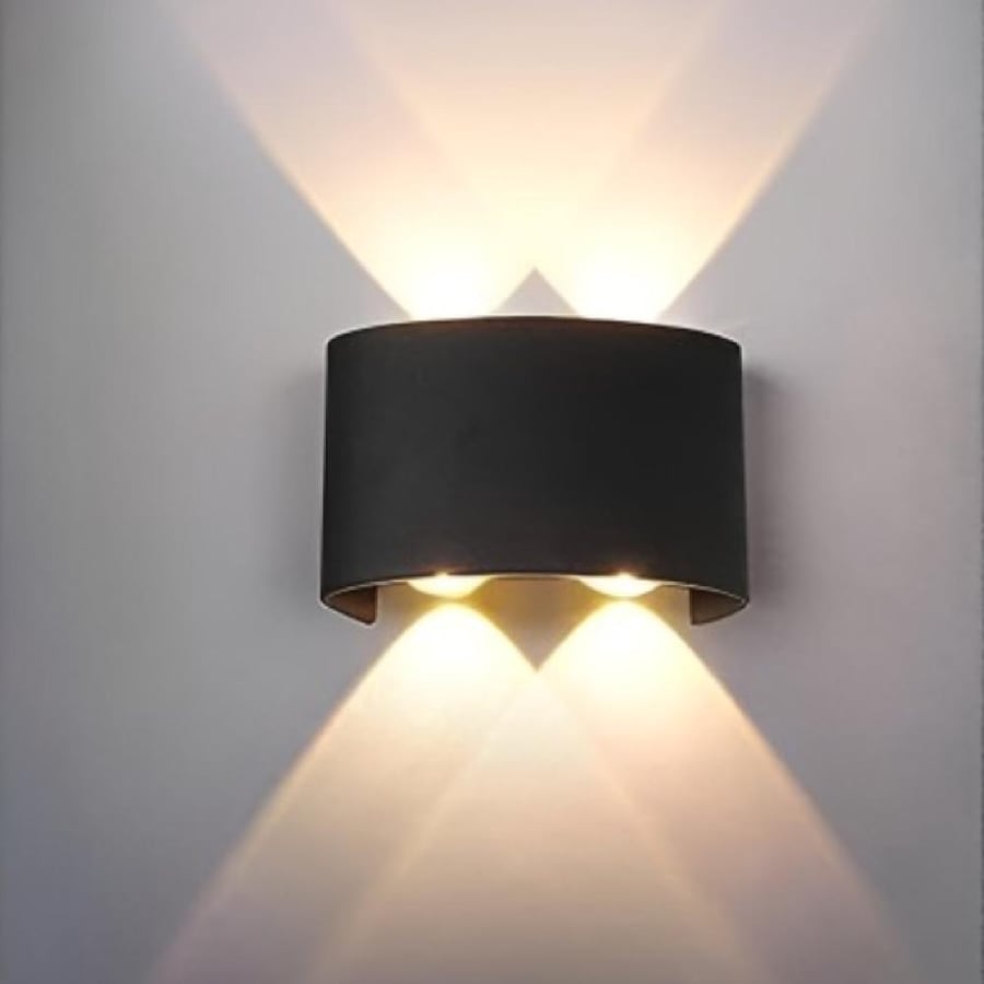 Outdoor wall lamp and gate spotlight with dual lights
