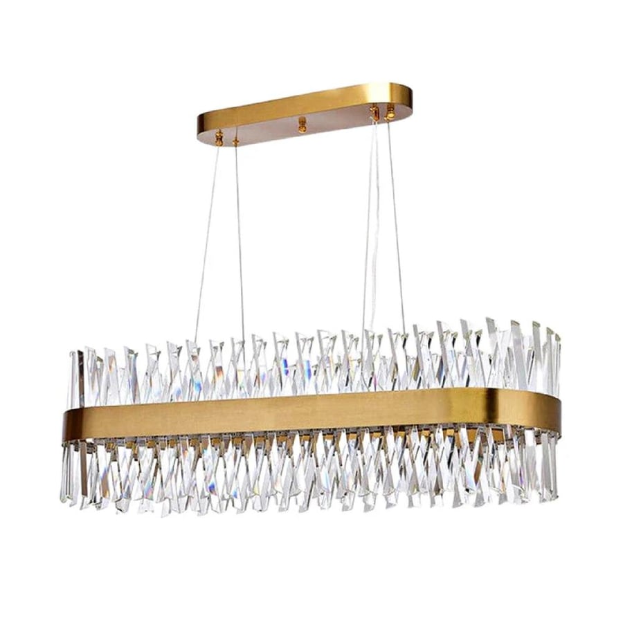 Modern crystal chandelier oval with variable lighting size one meter