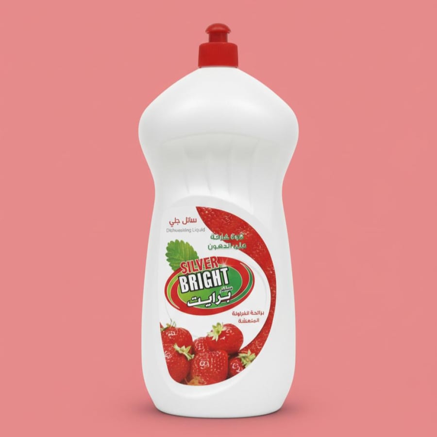 سائل غسيل أطباق Silver Bright - فراولة منعشة 1.5 لتر