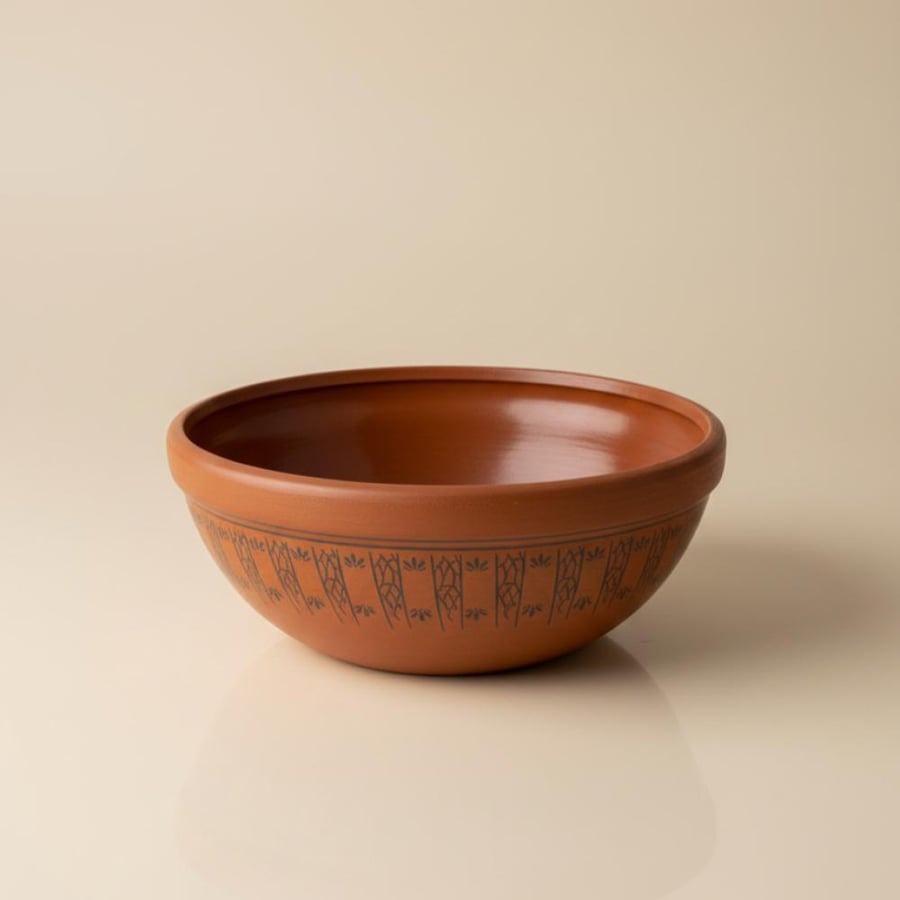 زبدية كبيرة بنقش تراثي ( قطعة وحدة )