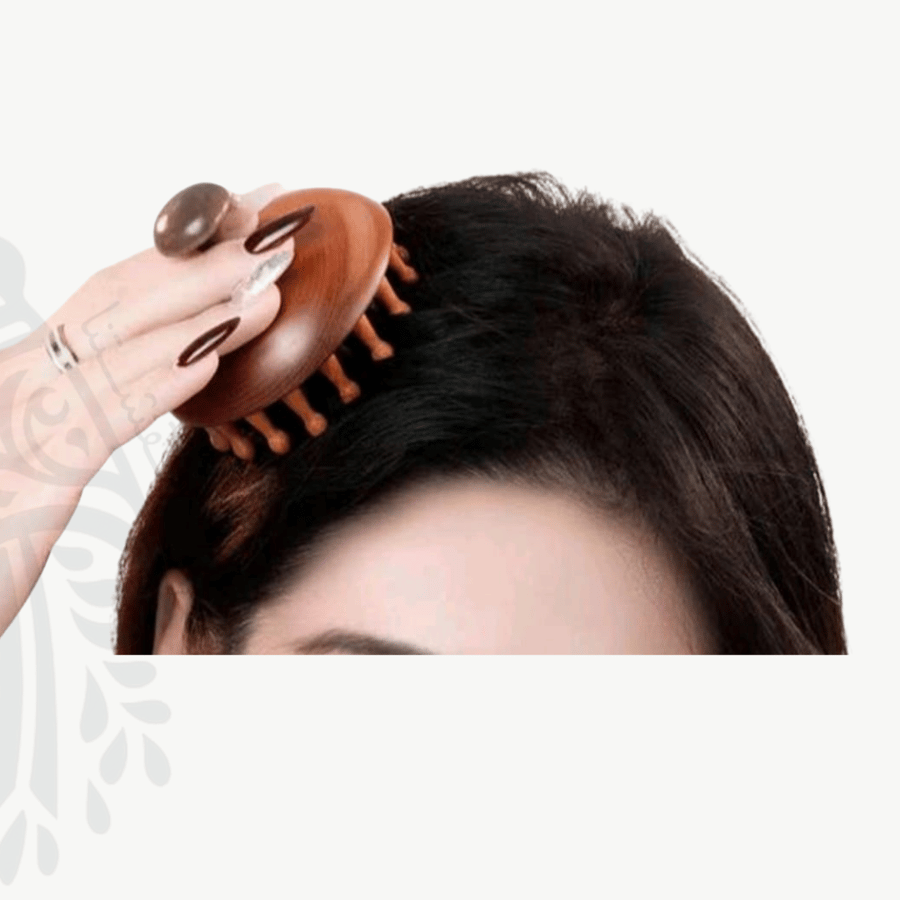 اداة خشبية للمساج الشعر والجسم