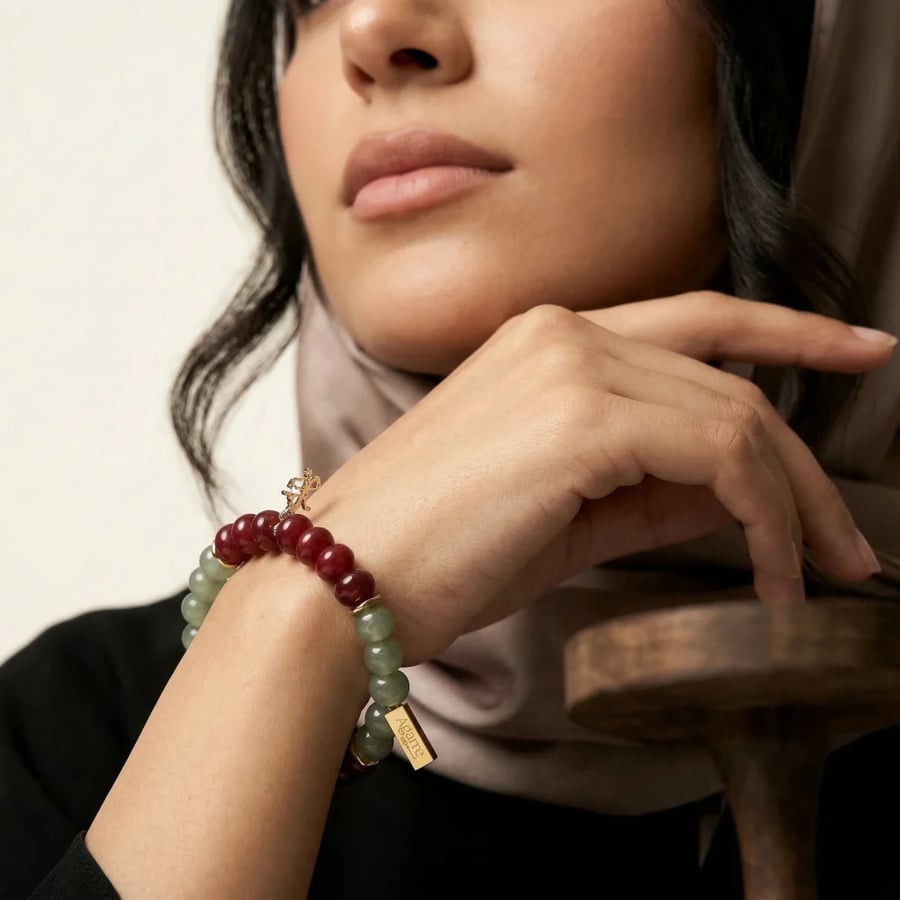 اسوارة نسائية بالأحجار الكريمة الطبيعية