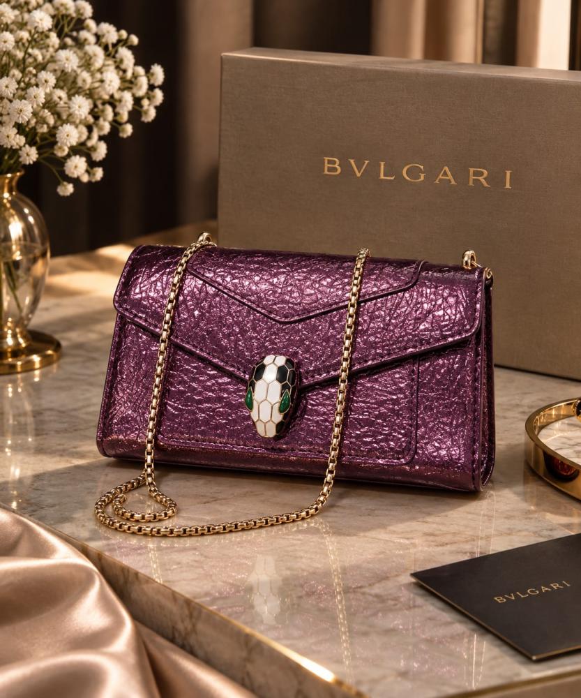 لكل المناسبات الراقية وفرنا لكم حقيبة يد نسائية ماركة بولغري سيربنتي  BVLGARI Serpenti