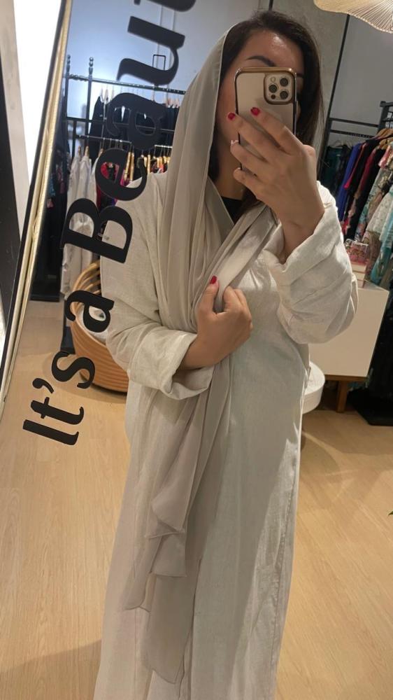 عباية عملية لينن مع فسكوس بيج