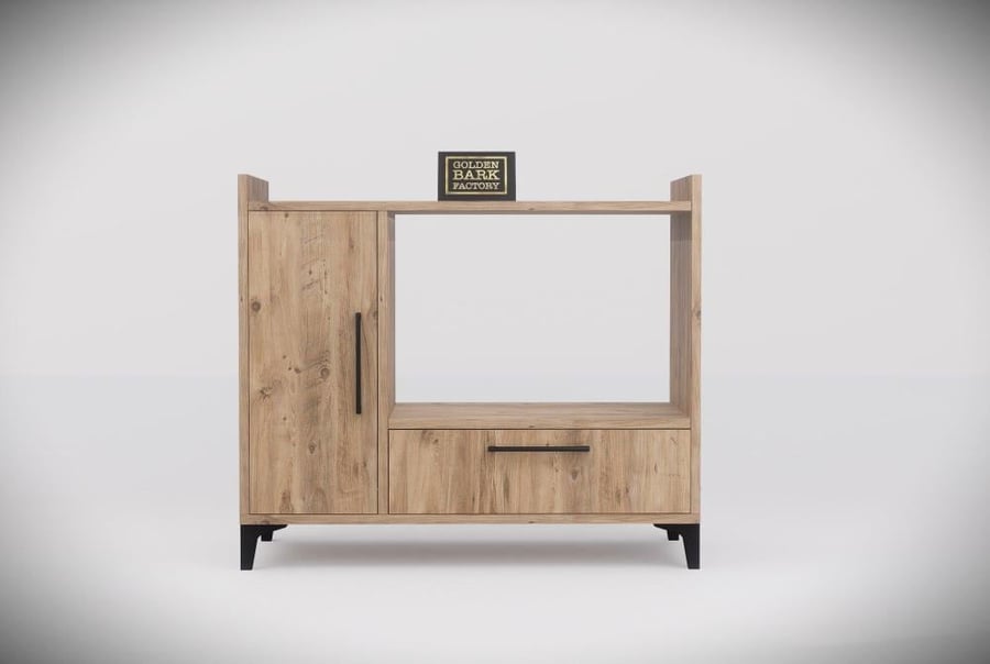 Coffee cabinet with 4 drawers, white color