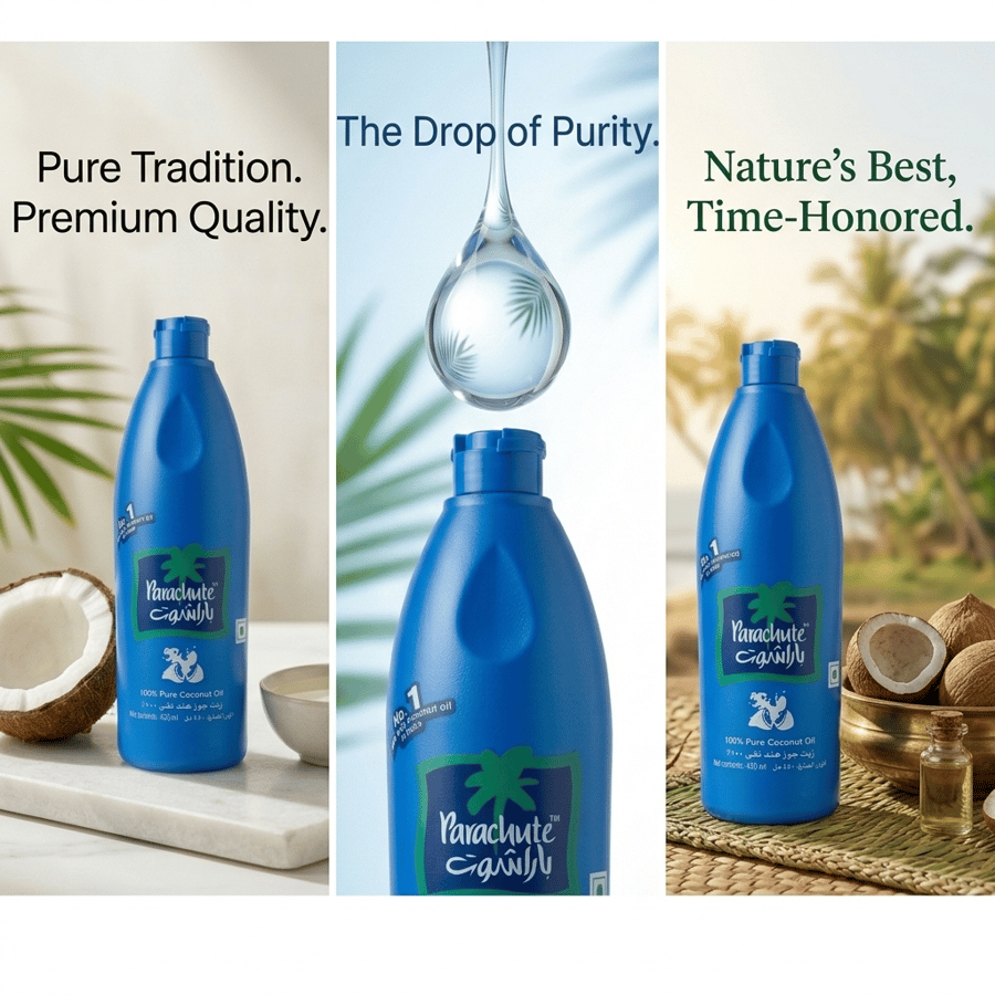 Parachute 100% Pure Coconut Oil – The Essence of Nature (450ml)