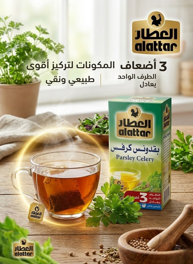 شاي أعشاب العطار بالبقدونس والكرفس - 20 كيسًا