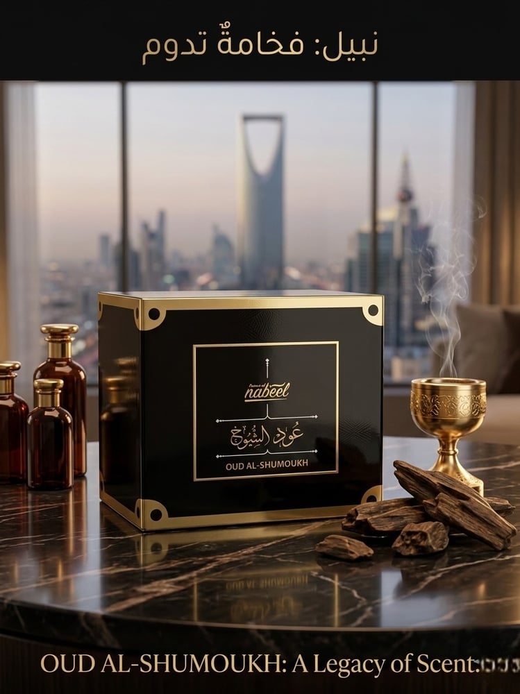 بخور عود الشموخ من نبيل (40 جرام) – بخور عربي فاخر للمنزل والمكتب | رائحة شرقية خشبية تدوم طويلاً