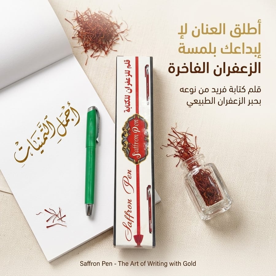 قلم حبر الزعفران للكتابة والخط العربي