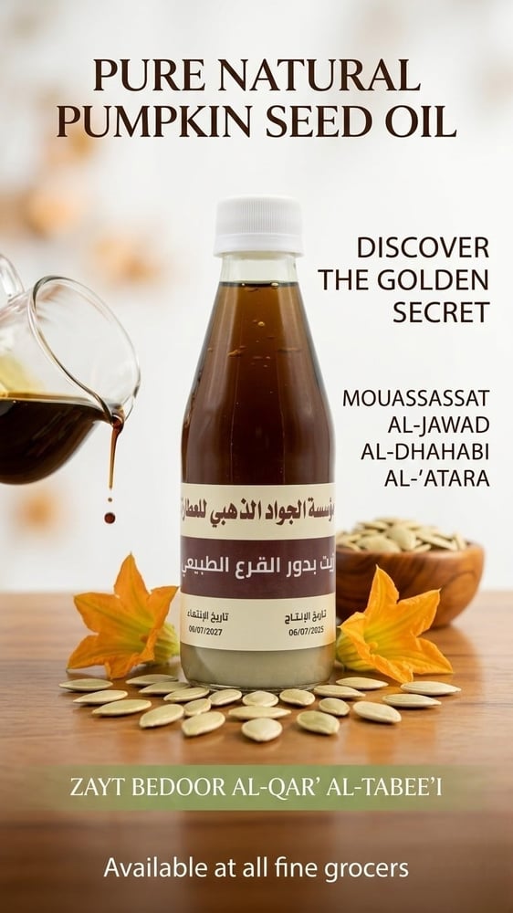 Pure Natural Pumpkin Seed Oil by Al-Jawad Al-Dhahabi – 200ml