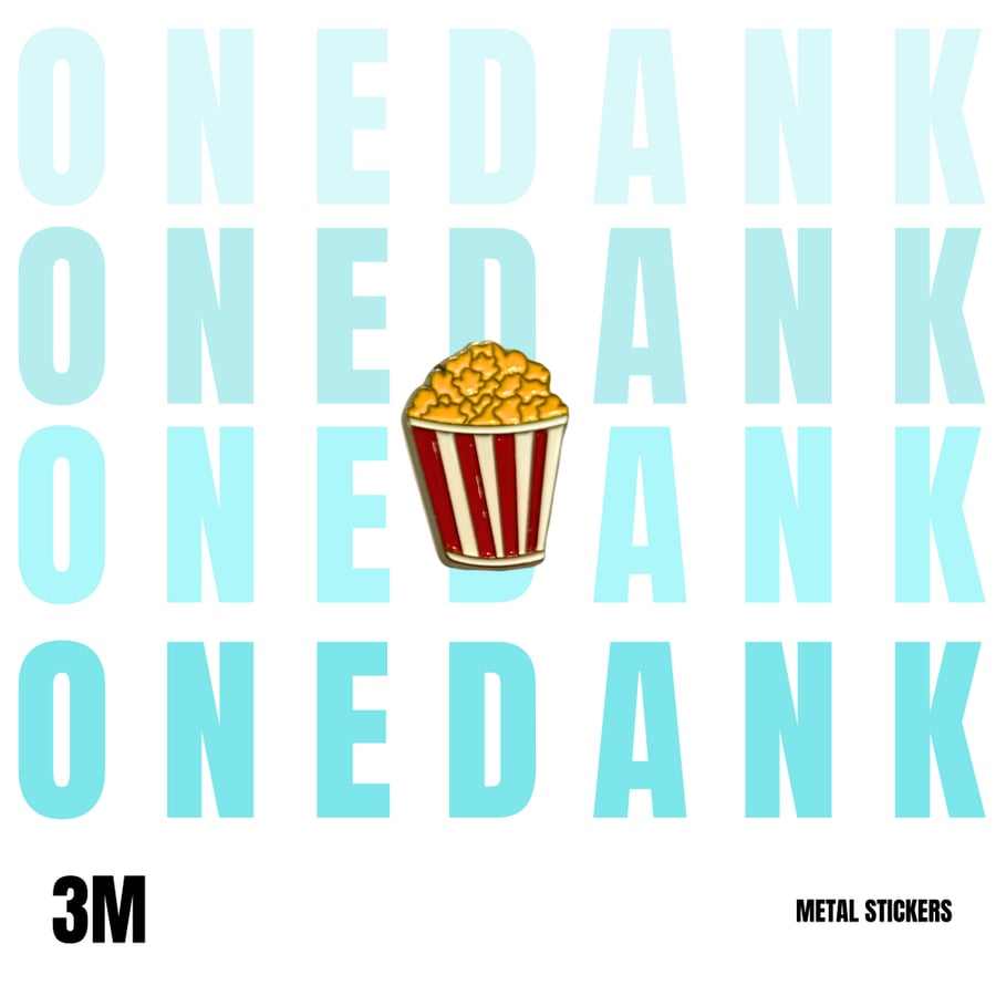 ملصق معدني بوبكورن فشار | Metal Sticker Popcorn