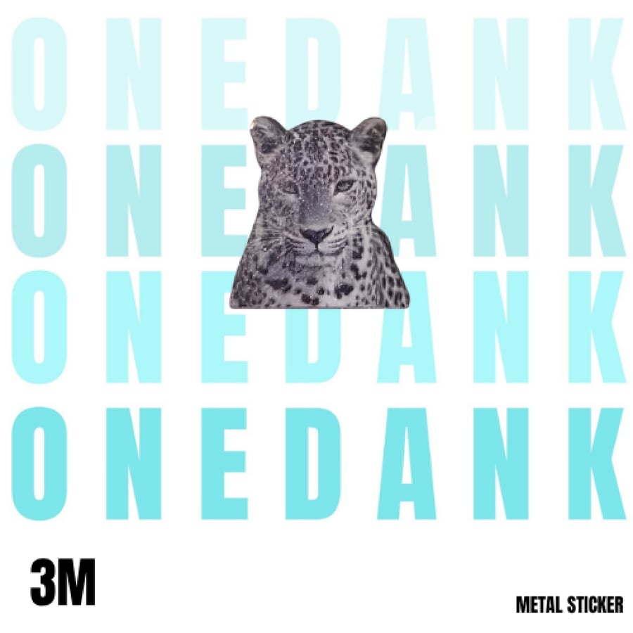 ملصق معدني حيوان الفهد | Metal Sticker - Cheetah Animal