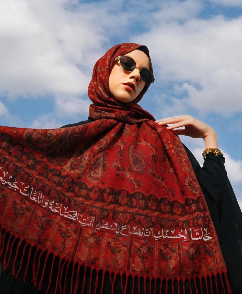 وشاح كشمير_زهرة الرمان
