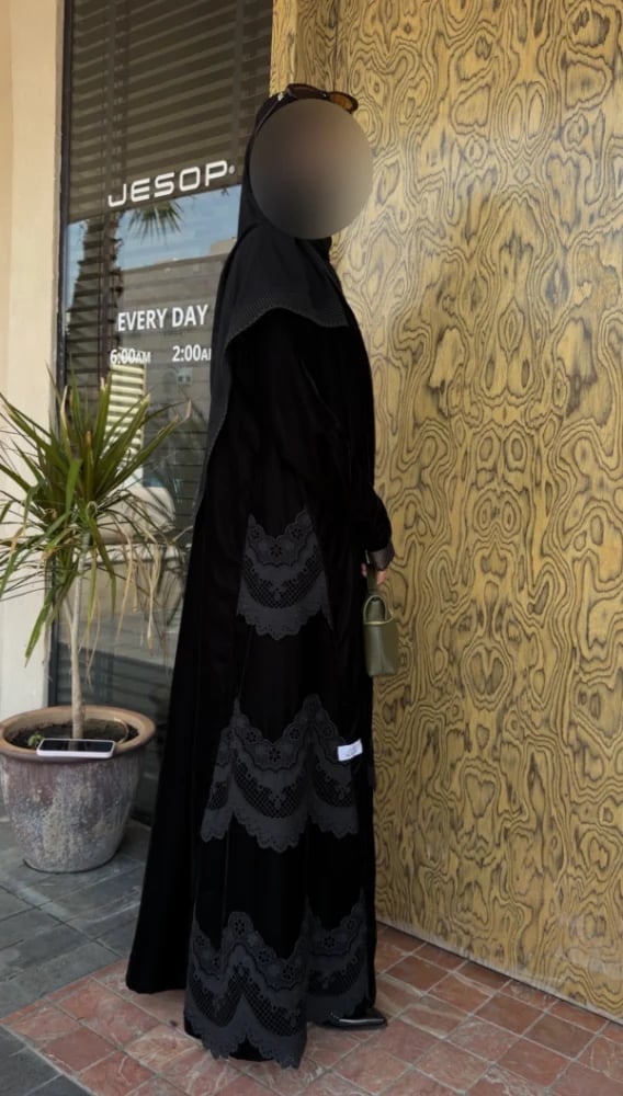 عباية مخمل وجوبير حرير