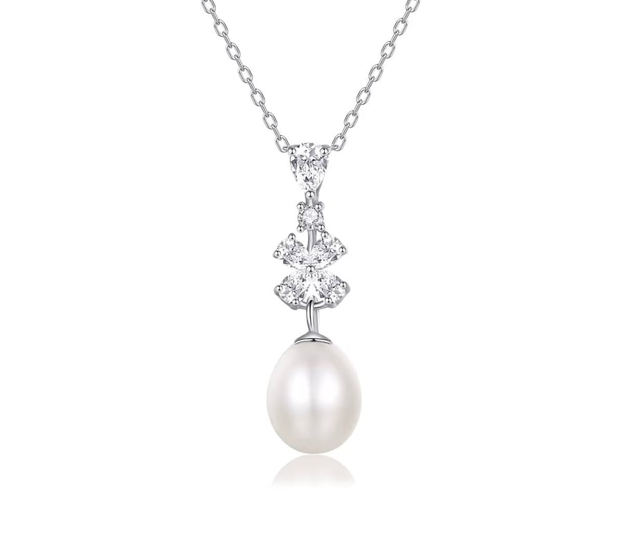 Natural pearl necklace – 925 silver