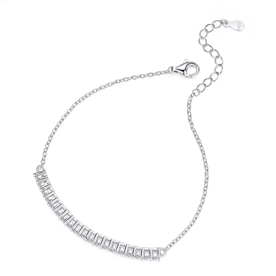 Sterling silver 925 bracelet with Moissanite stone