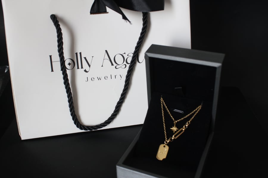 سلسال أنيق مطلي بذهب عيار 18     Gold Plated Stainless Steel