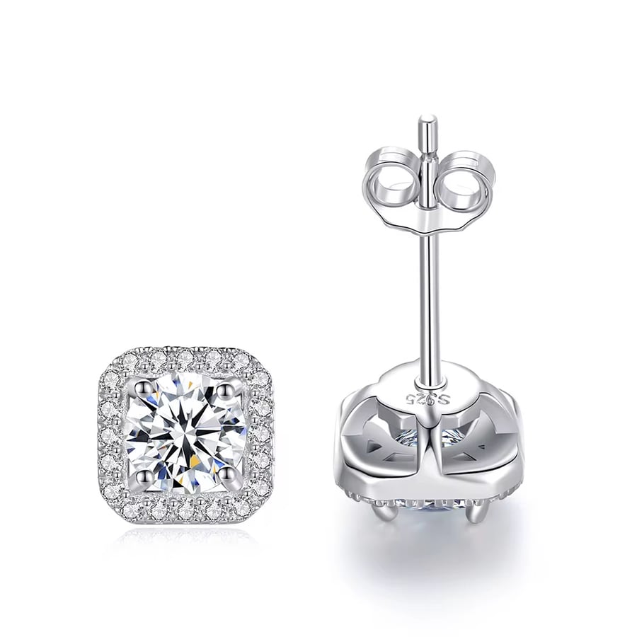 Sterling silver ring 925 with Moissanite stone