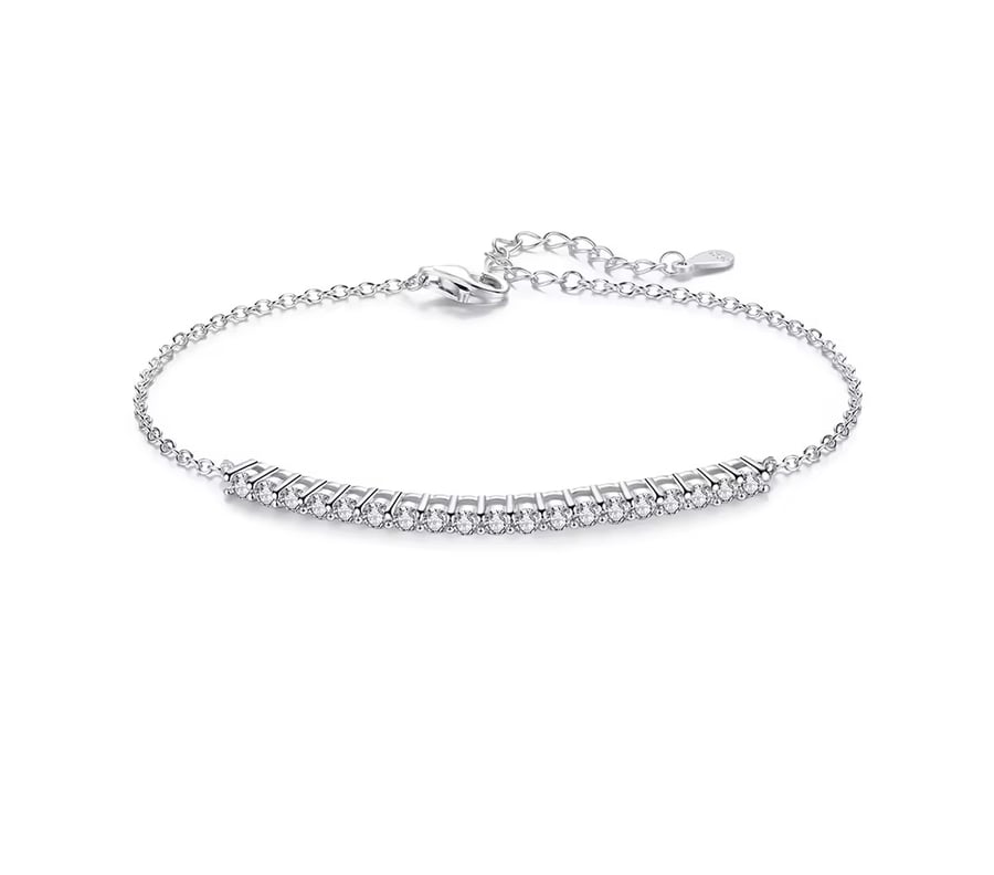 Sterling silver 925 bracelet with Moissanite stone